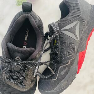 Reebok Nano Black Red 5.5 Womens Crossfit Gym